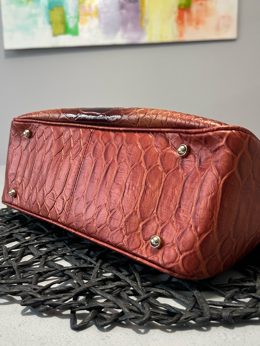 Brahmin Emmy Foliage Lakewood Leather Bag NWOT - Picture 10 of 16